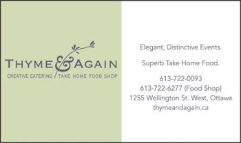 Thyme And Again Creative Catering And Take Home Food Inc